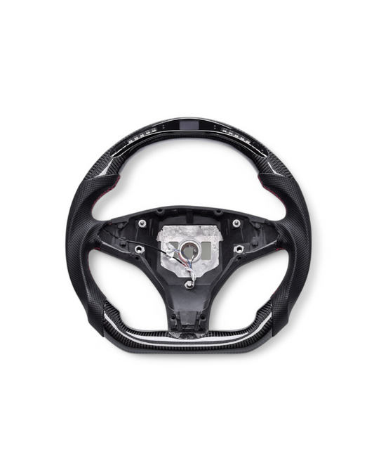 Custom Carbon Fiber Steering Wheel w/ LED for Tesla Model S (2012–2020) & Model X (2015–2020)