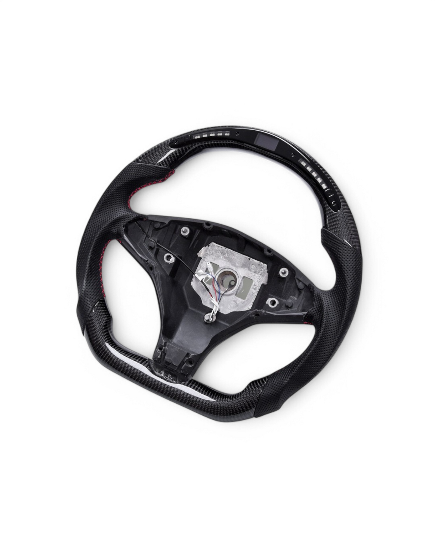 Custom Carbon Fiber Steering Wheel w/ LED for Tesla Model S (2012–2020) & Model X (2015–2020)