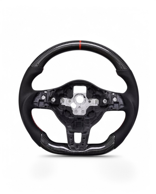 Custom Carbon Fiber Steering Wheel for Volkswagen MK6 GTI (2010–2014)