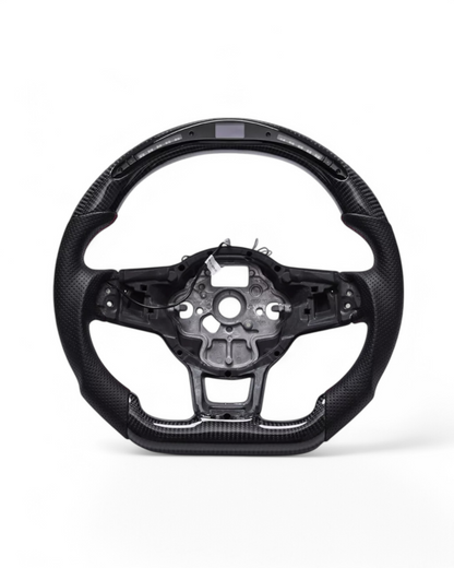 Custom Carbon Fiber Steering Wheel w/ LED for Volkswagen MK7 GTI (2015–2021)